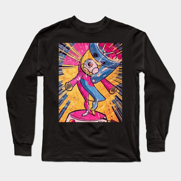 Alien Dance Long Sleeve T-Shirt by SlimSumoStudio